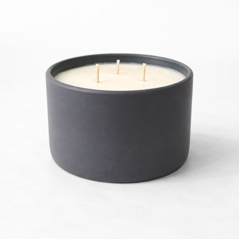 Dark Gray 3-Wick Candle